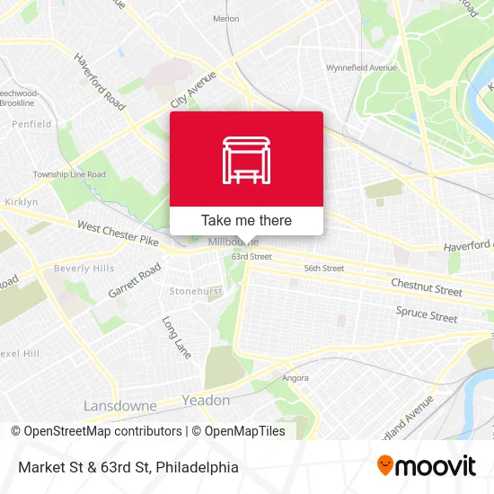 Market St & 63rd St map