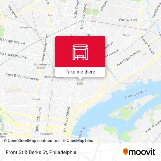 Front St & Berks St map