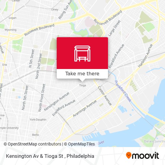 Mapa de Kensington Av & Tioga St