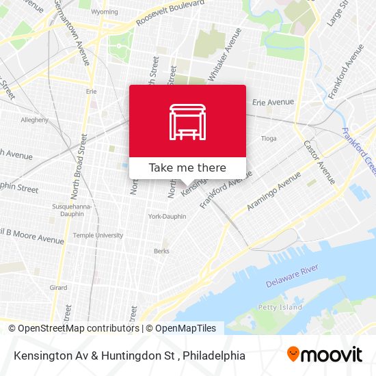 Kensington Av & Huntingdon St map