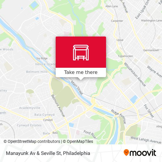 Mapa de Manayunk Av & Seville St