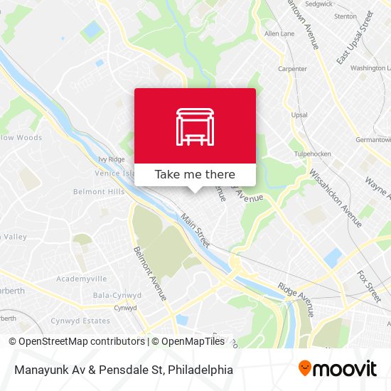 Mapa de Manayunk Av & Pensdale St