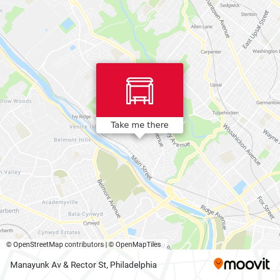 Manayunk Av & Rector St map