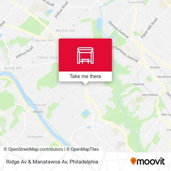 Ridge Av & Manatawna Av map