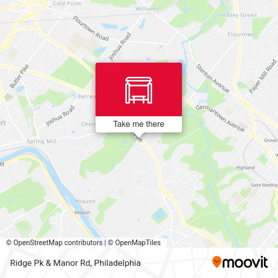 Ridge Pk & Manor Rd map