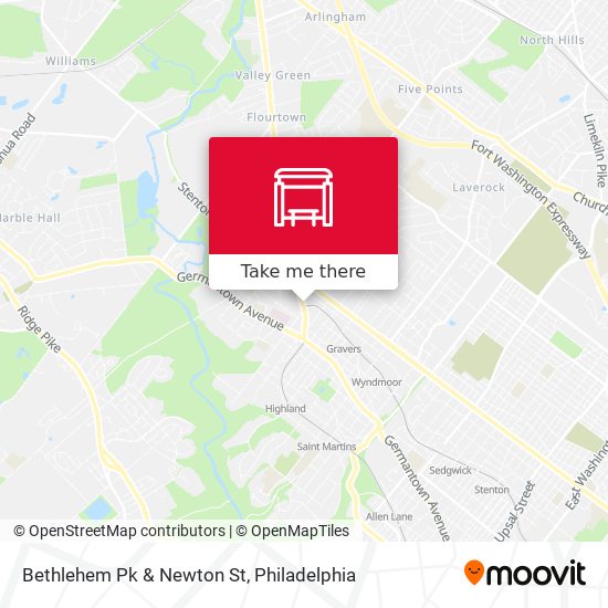 Bethlehem Pk & Newton St map