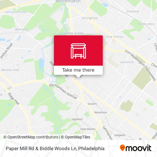 Paper Mill Rd & Biddle Woods Ln map