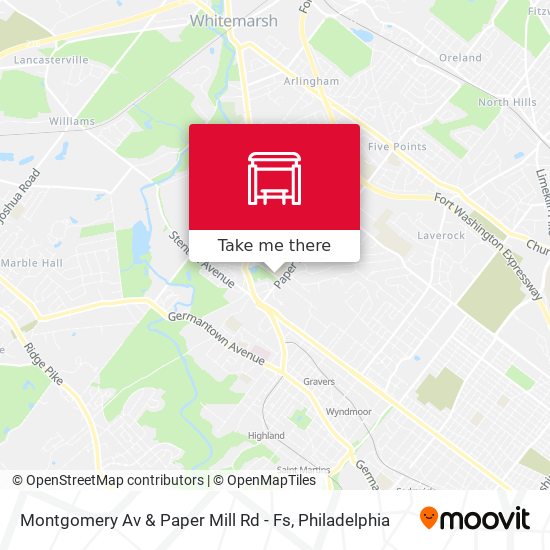 Montgomery Av & Paper Mill Rd - Fs map