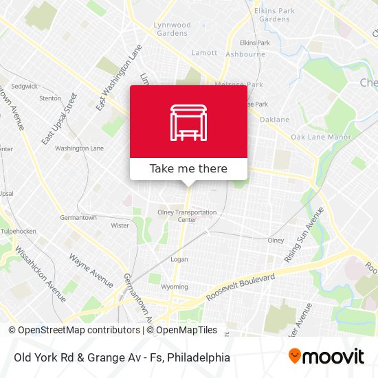 Mapa de Old York Rd & Grange Av - Fs