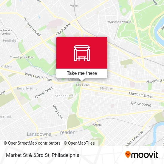 Market St & 63rd St map