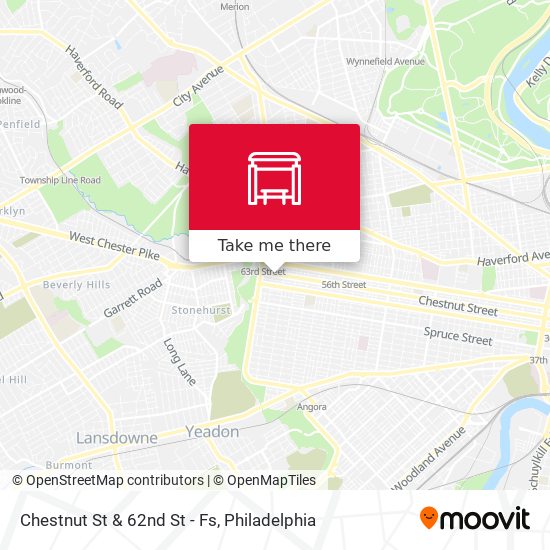 Mapa de Chestnut St & 62nd St - Fs