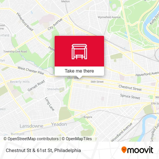 Chestnut St & 61st St map