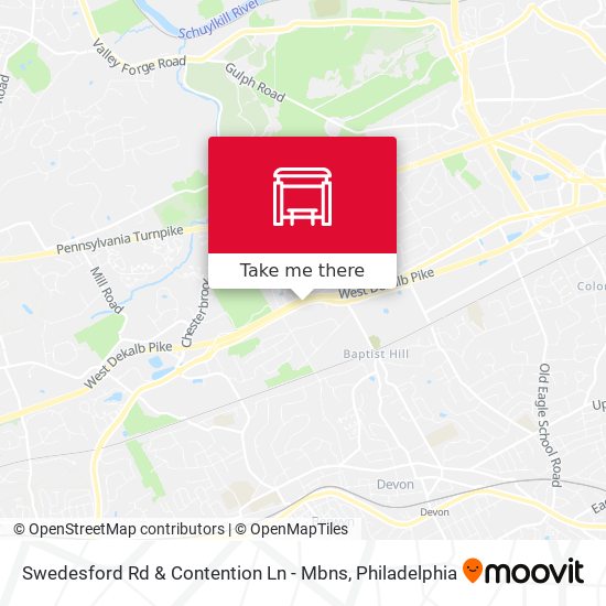 Swedesford Rd & Contention Ln - Mbns map