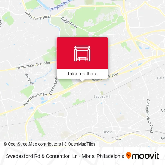 Swedesford Rd & Contention Ln - Mbns map