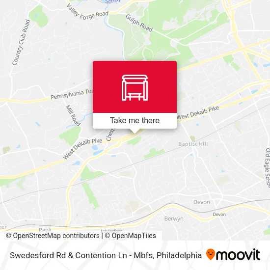 Swedesford Rd & Contention Ln - Mbfs map