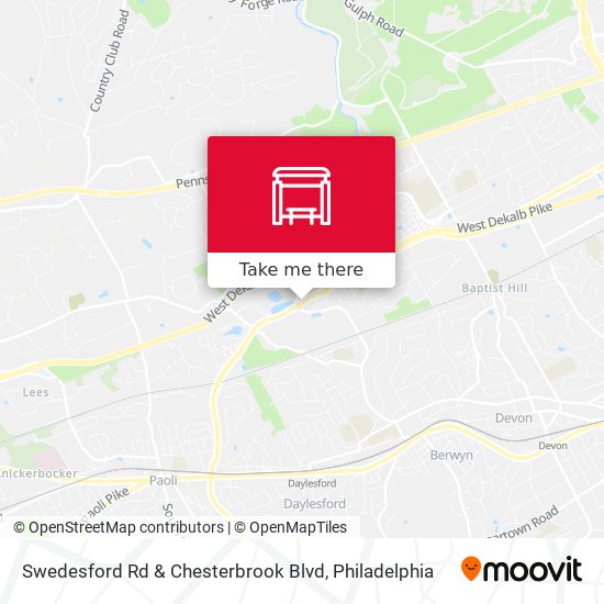Swedesford Rd & Chesterbrook Blvd map