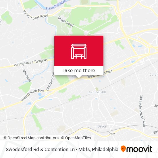 Mapa de Swedesford Rd & Contention Ln - Mbfs