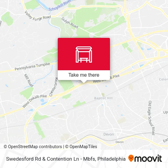 Swedesford Rd & Contention Ln - Mbfs map
