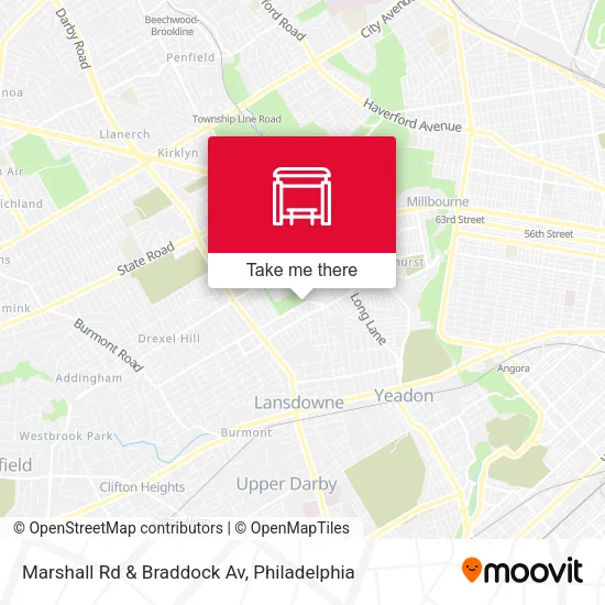 Marshall Rd & Braddock Av map