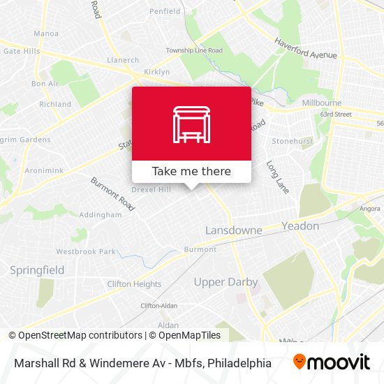 Marshall Rd & Windemere Av - Mbfs map