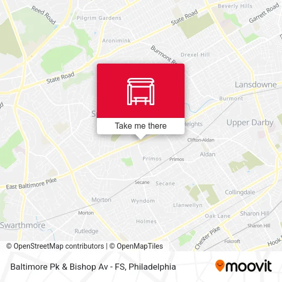Baltimore Pk & Bishop Av - FS map