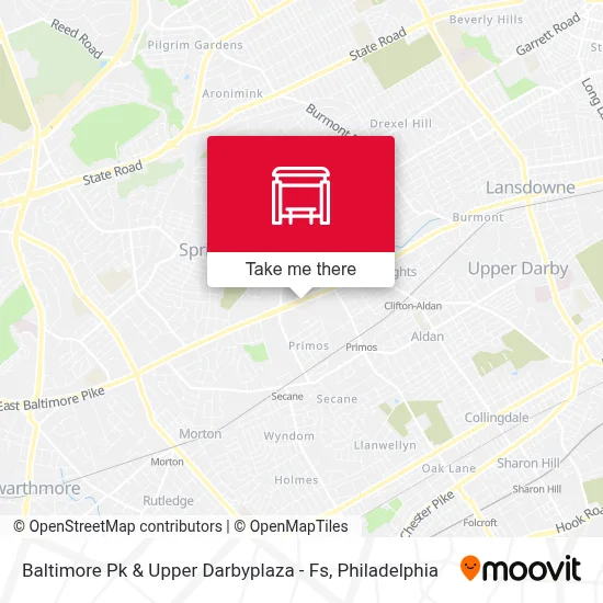 Baltimore Pk & Upper Darbyplaza - Fs map