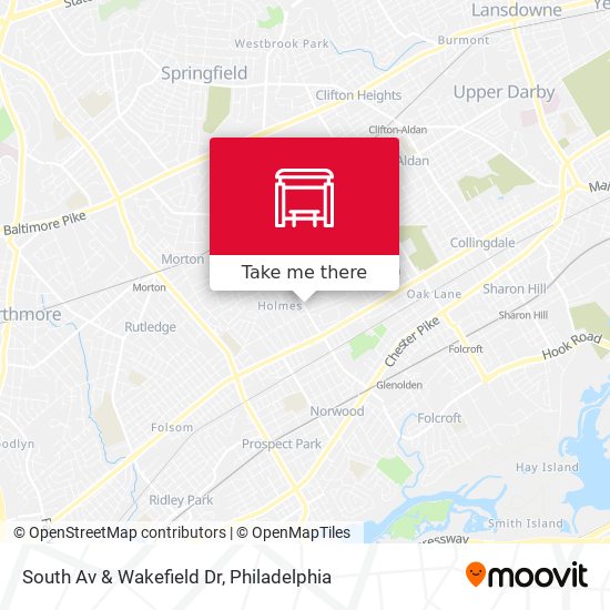Mapa de South Av & Wakefield Dr