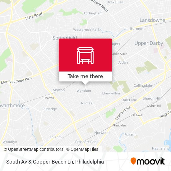 Mapa de South Av & Copper Beach Ln
