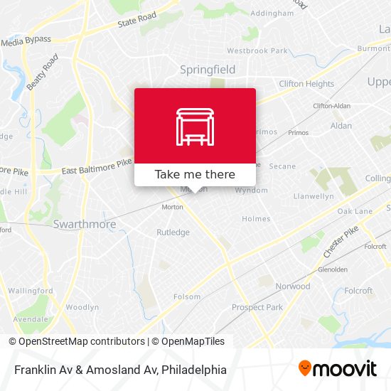Franklin Av & Amosland Av map