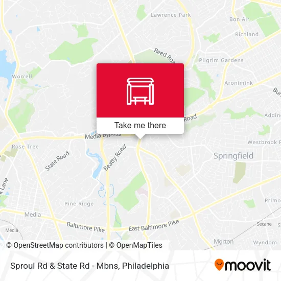 Mapa de Sproul Rd & State Rd - Mbns