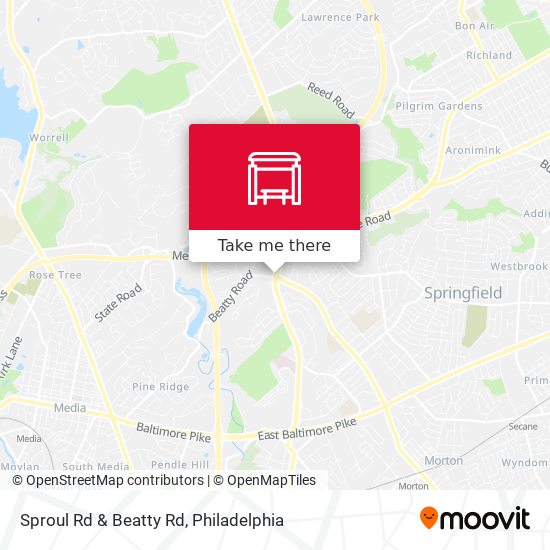 Sproul Rd & Beatty Rd map