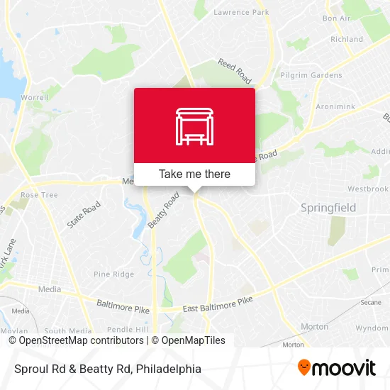 Mapa de Sproul Rd & Beatty Rd
