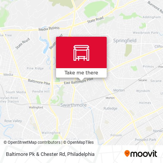Baltimore Pk & Chester Rd map