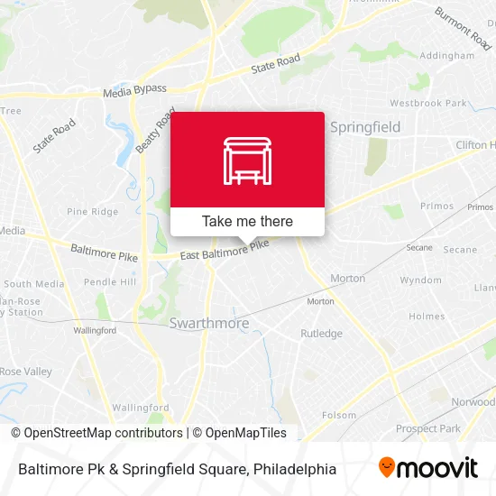 Baltimore Pk & Springfield Square map
