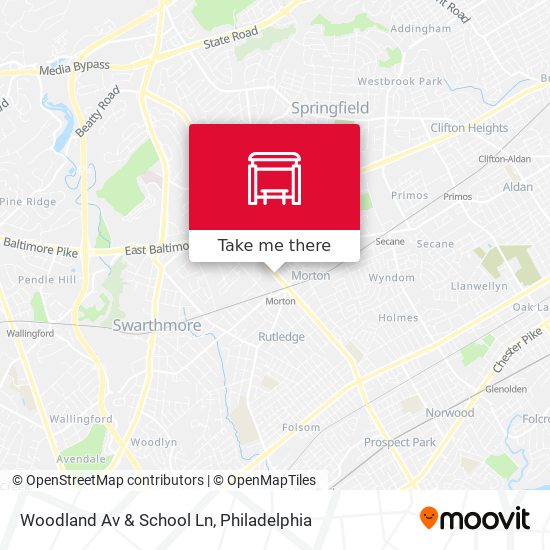 Woodland Av & School Ln map