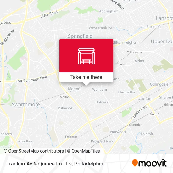 Franklin Av & Quince Ln - Fs map