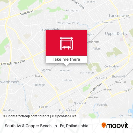 South Av & Copper Beach Ln - Fs map