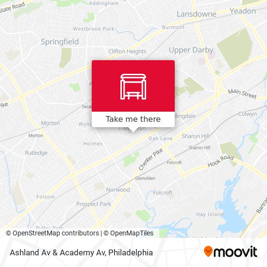 Ashland Av & Academy Av map