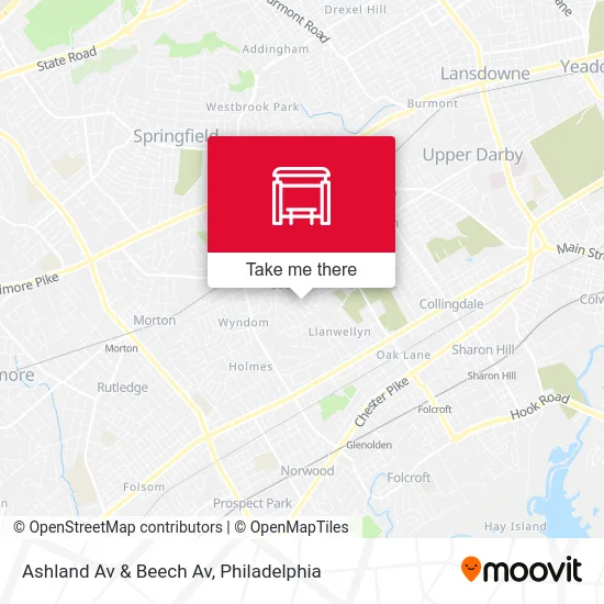 Ashland Av & Beech Av map