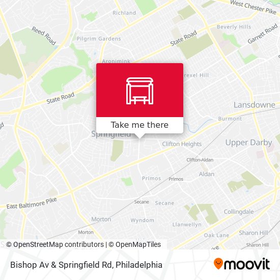 Mapa de Bishop Av & Springfield Rd