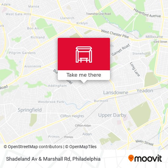 Shadeland Av & Marshall Rd map