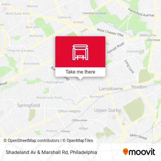 Shadeland Av & Marshall Rd map