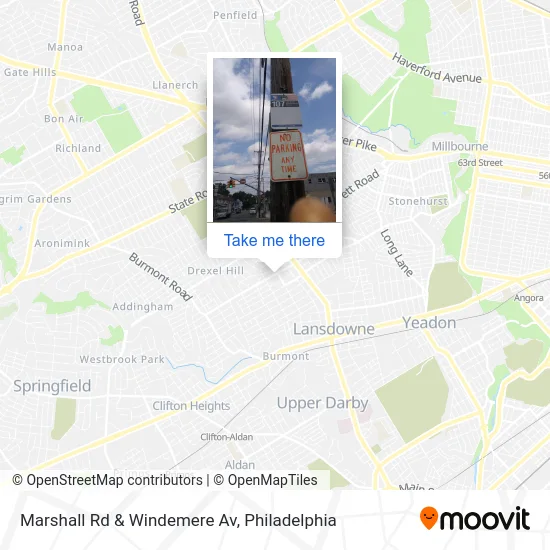 Marshall Rd & Windemere Av map