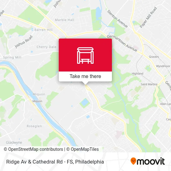 Ridge Av & Cathedral Rd - FS map