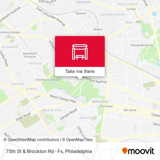 75th St & Brockton Rd - Fs map