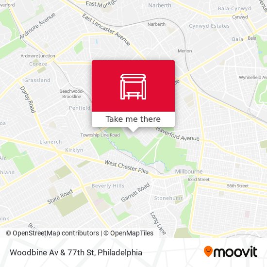 Woodbine Av & 77th St map