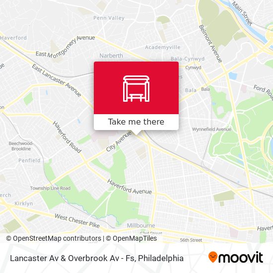 Mapa de Lancaster Av & Overbrook Av - Fs