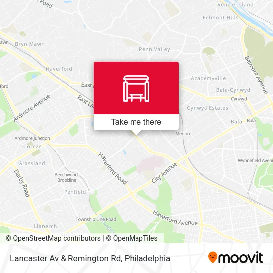 Lancaster Av & Remington Rd map