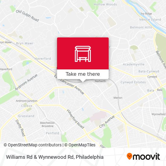 Williams Rd & Wynnewood Rd map