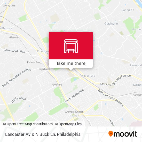 Lancaster Av & N Buck Ln map